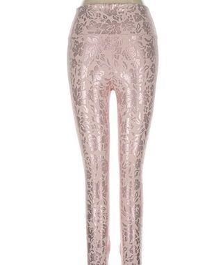 Fabletics Pink Metallic Floral High-Waist Leggings